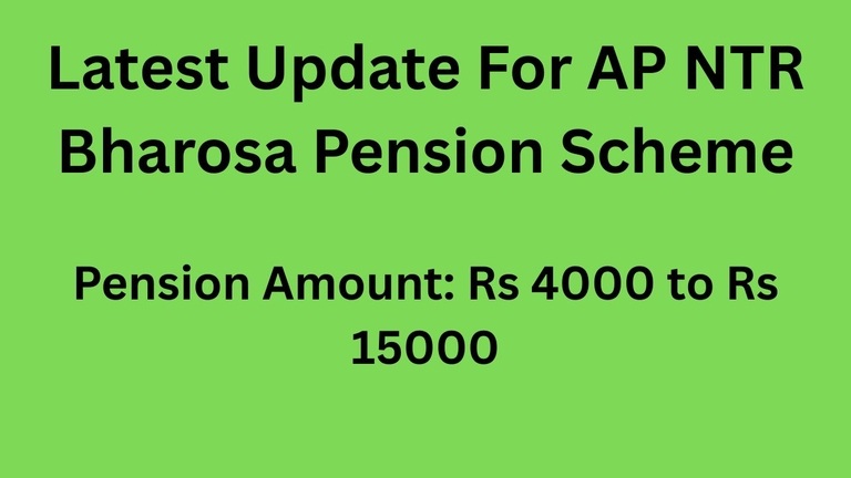 AP NTR Bharosa Pension Scheme