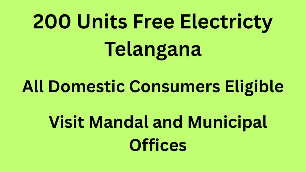 ts 200 Units free electricity