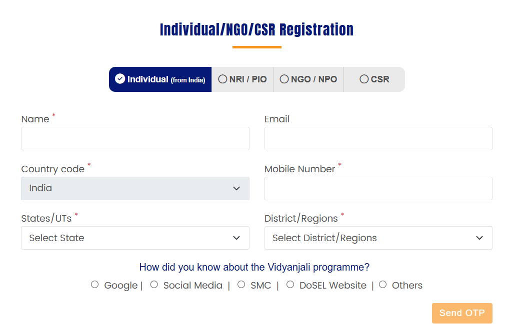 Volunteer form
