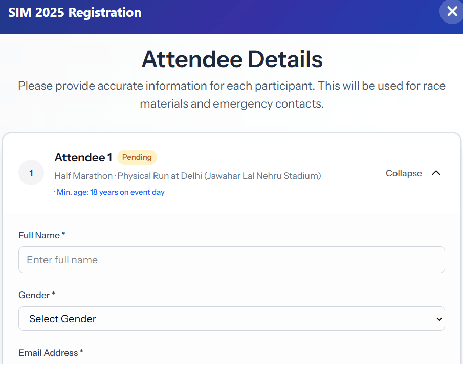 participants Form